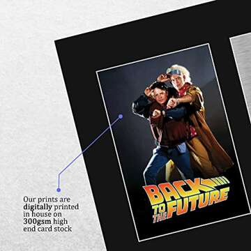 HWC Trading Back to the Future Printed Autograph USL Signed Michael J Fox Christopher Lloyd Print Photo Picture Display - US Letter Size