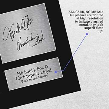 HWC Trading Back to the Future Printed Autograph USL Signed Michael J Fox Christopher Lloyd Print Photo Picture Display - US Letter Size