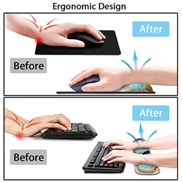 Ergonomic Memory Foam Wrist Rest Set for Comfort