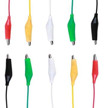 ELEGOO 30 PCS Alligator Clip Test Leads Set - Double-end 50cm Jumper Wire