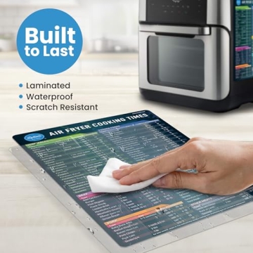 Air Fryer Magnetic Cheat Sheet Set for Easy Cooking