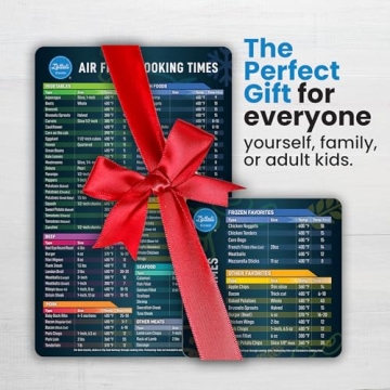 Air Fryer Magnetic Cheat Sheet Set for Easy Cooking