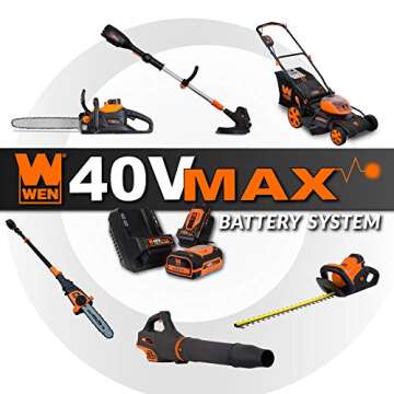 WEN Cordless Electric Chainsaw 16-Inch Brushless Battery