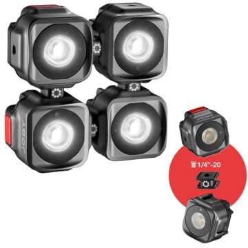 JOBY Beamo, Mini LED Light for Smartphone and Mirrorless Camera - Compact, Magnetic, Bluetooth, Waterproof, for Vlogging, Photo and Video Content Creation