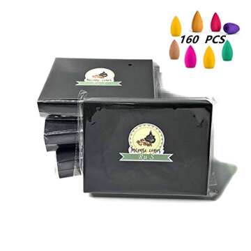 152 Pcs Backflow Incense Cones 8 Mixed Natural Scents Sandalwood Rose Lily Tulips Rosemary Lavender Sakura Osmanthus(Incense Cones)