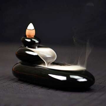 152 Pcs Backflow Incense Cones 8 Mixed Natural Scents Sandalwood Rose Lily Tulips Rosemary Lavender Sakura Osmanthus(Incense Cones)