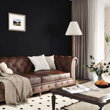 WESTICK Matte Black Wallpaper Peel and Stick Matt Thick Black Contact Paper Self Adhesive Black Peel and Stick Wallpaper for Bedroom Living Room Bathroom Renter Friendly Black Wall Paper 15.8" x 394"