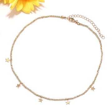 Rainbow Surfer Heishi Bead Choker Boho Beach Jewelry