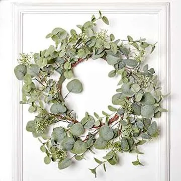 Beautiful VGIA Eucalyptus Wreath for Home Decor