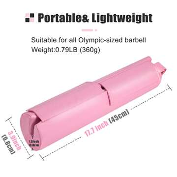 POWER GUIDANCE Barbell Pad Squat Pad, Neck and Shoulders Thick Protective Foam Pad, for Squats, Lunges, Hip Thrusts, Weight Lifting, Non-Slip PU Leather Cover, Fit Standard and Olympic Bars