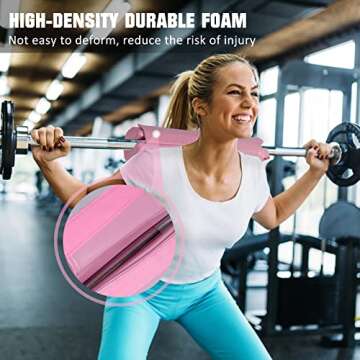 POWER GUIDANCE Barbell Pad Squat Pad, Neck and Shoulders Thick Protective Foam Pad, for Squats, Lunges, Hip Thrusts, Weight Lifting, Non-Slip PU Leather Cover, Fit Standard and Olympic Bars