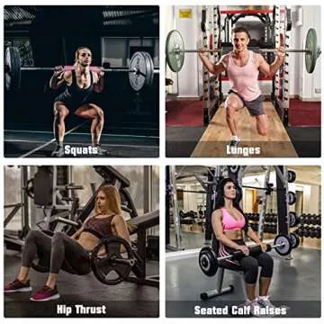 POWER GUIDANCE Barbell Pad Squat Pad, Neck and Shoulders Thick Protective Foam Pad, for Squats, Lunges, Hip Thrusts, Weight Lifting, Non-Slip PU Leather Cover, Fit Standard and Olympic Bars