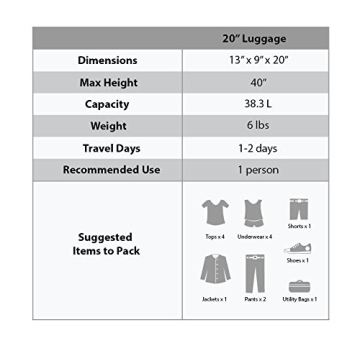 Rockland Stage Coach 20-Inch Stylish Carry-On Trunk