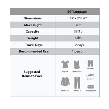 Rockland Stage Coach 20-Inch Stylish Carry-On Trunk