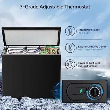 Kismile 7.0 Cu.Ft Chest Freezer - Space Saving & Quiet