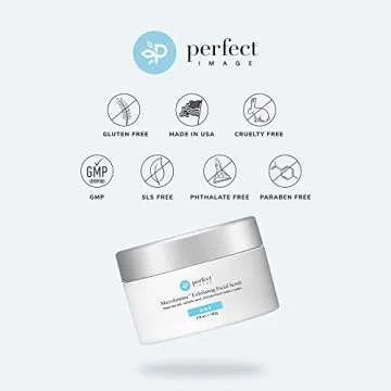 Microlumina Exfoliating Facial Scrub, Face Scrub with Dead Sea Salt, Volcanic Sand, Argan Oil, Acai, Kaolin, Aluminum Oxide Crystals - Perfect Image