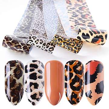 CHANGAR Animal Skin Nail Art Foil Decals for Unique Designs