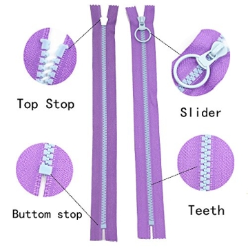 YaHoGa 10PCS Colorful 10 Inch Plastic Zippers for Sewing