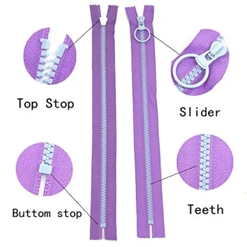 YaHoGa 10PCS Colorful 10 Inch Plastic Zippers for Sewing