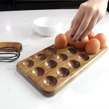 Gui's Chicken Coop Egg Tray - Rustic Wooden Holder for 18 Eggs