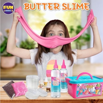 FunKidz DIY Ice Cream Butter Slime Kit for Girls 8-12