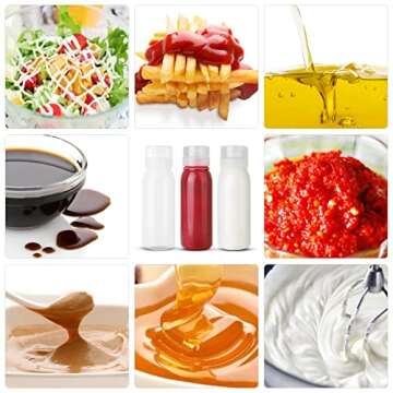 Condiment Porous Squeeze Bottles, Squeeze Bottles for Sauces, Salad Dressing Bottles, Ketchup Bottles Squeeze 3-Pack 14 oz, Syrup Dispenser, Great for Ketchup, Salad, BBQ Sauce, Oil,(14oz 3 pack)