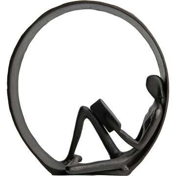 Contemporary Cast Iron Reader Bookends - Danya B.