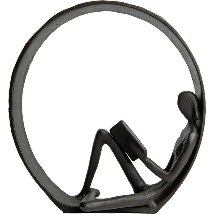 Contemporary Cast Iron Reader Bookends - Danya B.