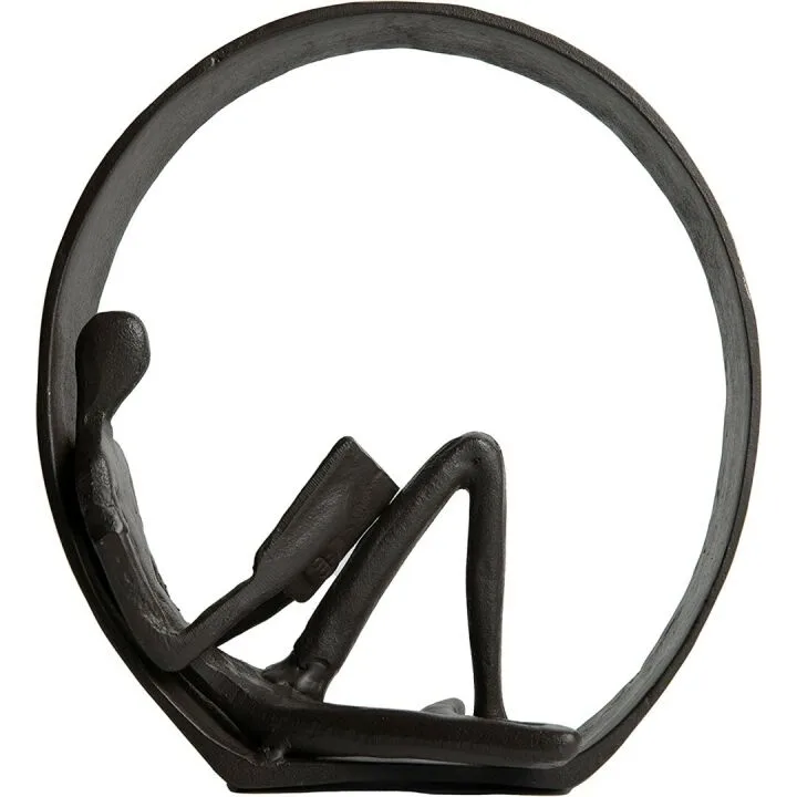 Contemporary Cast Iron Reader Bookends - Danya B.