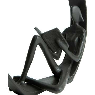 Contemporary Cast Iron Reader Bookends - Danya B.