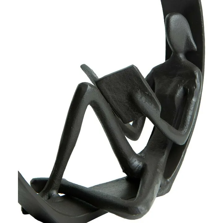 Contemporary Cast Iron Reader Bookends - Danya B.