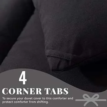 Cosybay Down Alternative Comforter (Black, Full) - All Season Soft Quilted Full Size Bed Comforter - Duvet Insert with Corner Tabs - Winter Summer Warm Fluffy, 82x86 inches