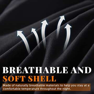 Cosybay Down Alternative Comforter (Black, Full) - All Season Soft Quilted Full Size Bed Comforter - Duvet Insert with Corner Tabs - Winter Summer Warm Fluffy, 82x86 inches