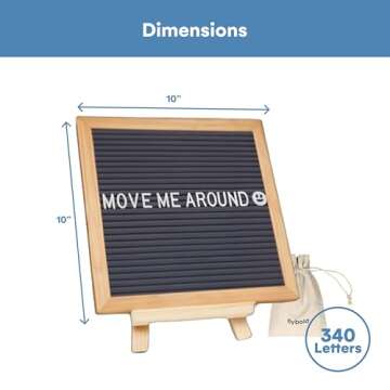 flybold Felt Letter Board - Creative Messaging Board 10x10