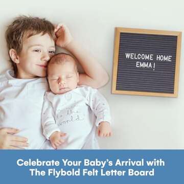 flybold Felt Letter Board - Creative Messaging Board 10x10