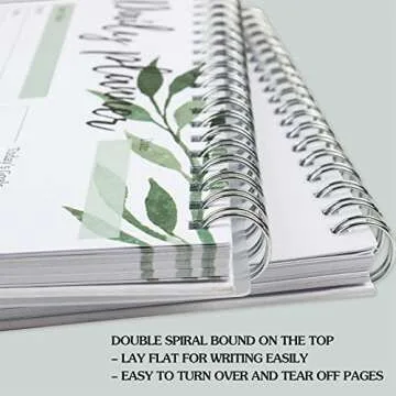 To Do List Notepad - Undated Daily Planner Pad with Hourly Schedule, 52 Tear Off Spiral checklist notepad with Hourly Schedule Goals Meal Plan Water Intake Exercise