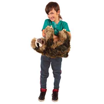 Folkmanis 3131 Three-Toed Sloth Hand Puppet, One Size, Multicolor