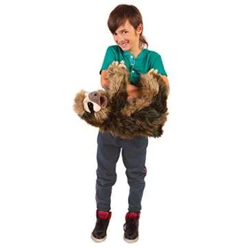 Folkmanis 3131 Three-Toed Sloth Hand Puppet, One Size, Multicolor