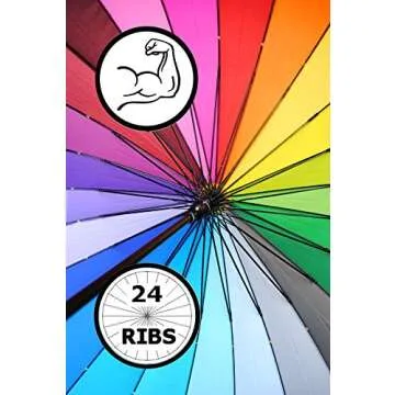 COLLAR AND CUFFS LONDON Rainbow Canopy Windproof Umbrella