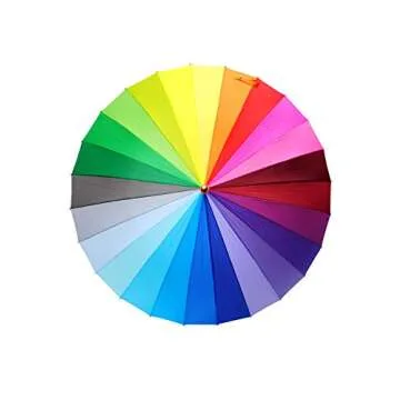 COLLAR AND CUFFS LONDON Rainbow Canopy Windproof Umbrella