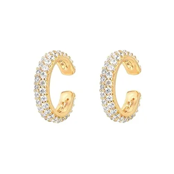 Elegant Gold Plated Sparking Ear Cuffs for Women