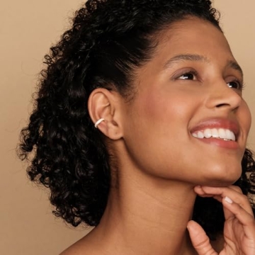 Elegant Gold Plated Sparking Ear Cuffs for Women