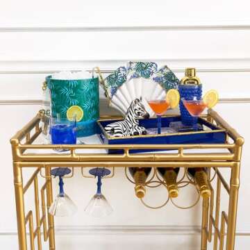 Lilly Pulitzer Hobnail Cocktail Shaker - Stylish Bar Accessory