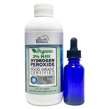 3% Hydrogen Peroxide Medical Food Grade H2O2 - Versatile 12oz Bottle with Dropper