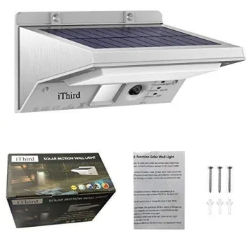 iThird Solar Powered Motion Sensor Lights for Home Security
