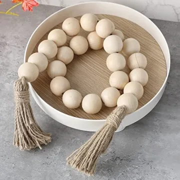 Versatile 50-Inch Wooden Bead Garland for Stylish Decor
