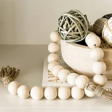 Versatile 50-Inch Wooden Bead Garland for Stylish Decor