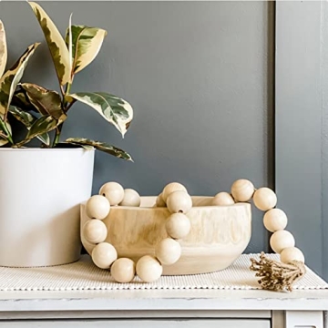 Versatile 50-Inch Wooden Bead Garland for Stylish Decor