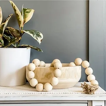 Versatile 50-Inch Wooden Bead Garland for Stylish Decor