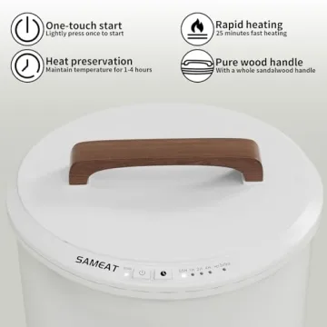 SAMEAT Large Heated Towel Warmer Auto Shut Off Fits 2 Towels